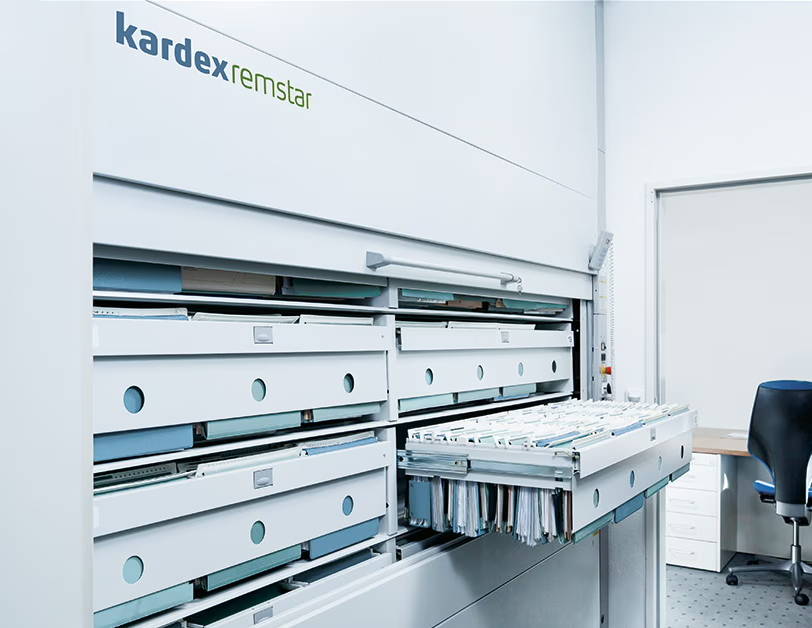 Vertical Carousel Module For storing and retrieving documents