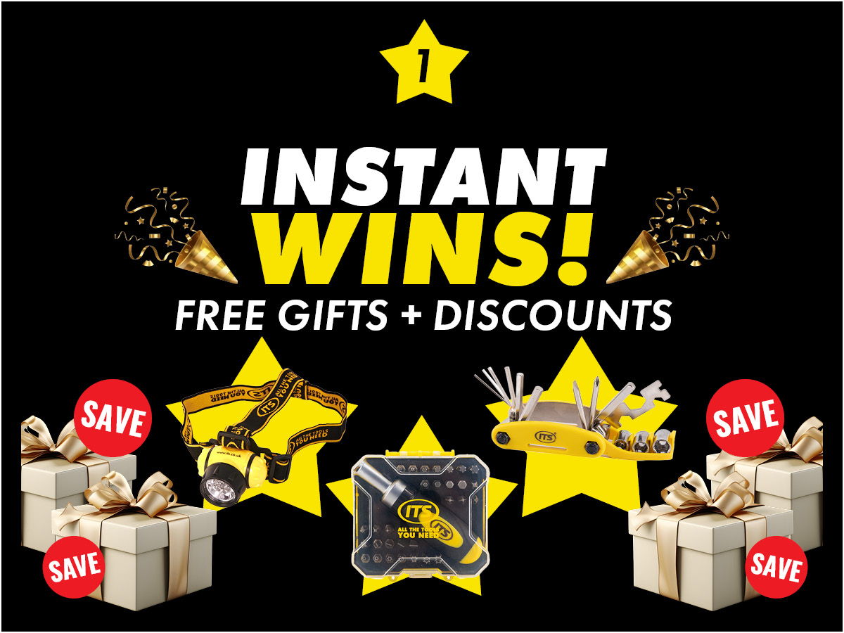 Instant wins promotion with gifts, discounts, and 