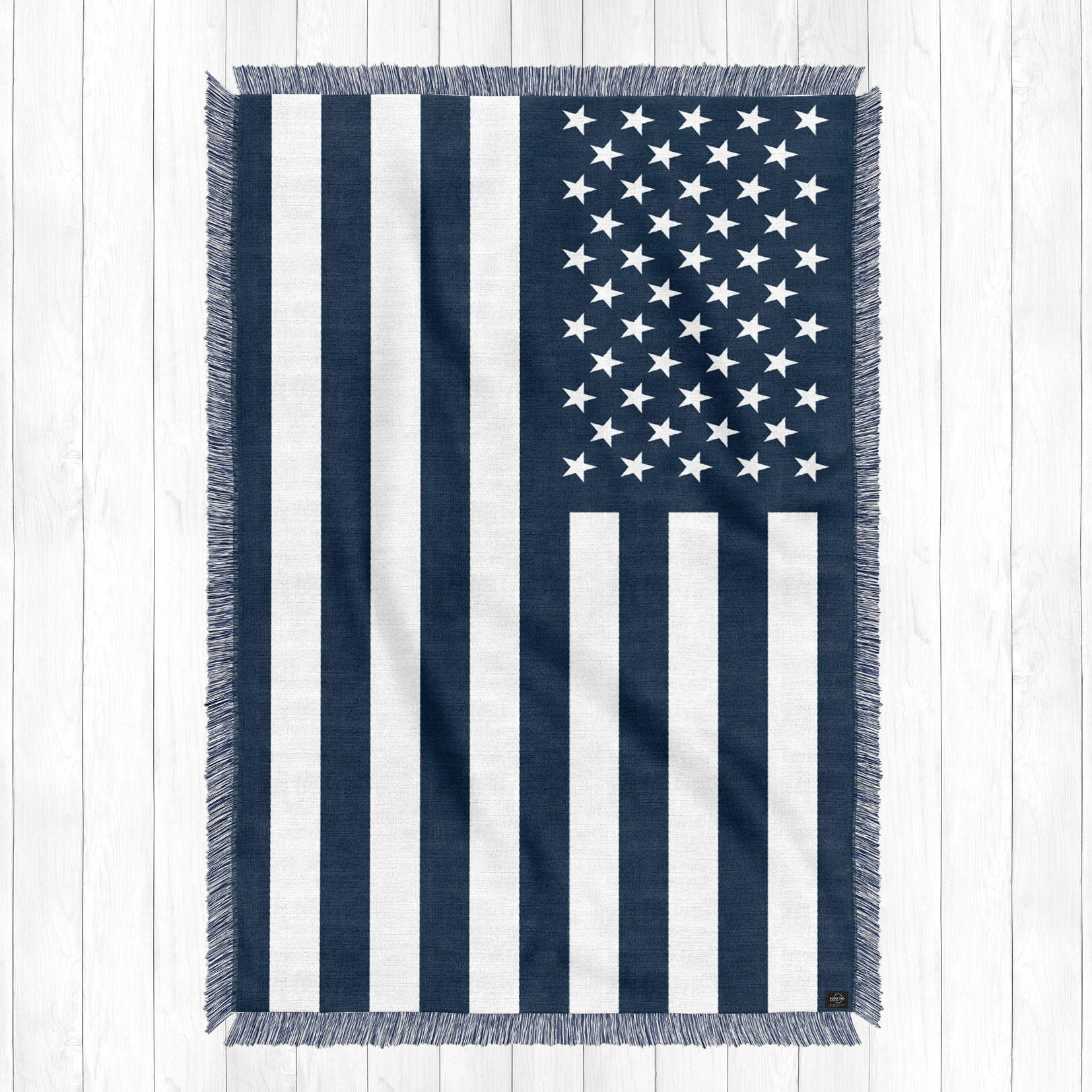 United States Flag Cotton Woven Blanket
