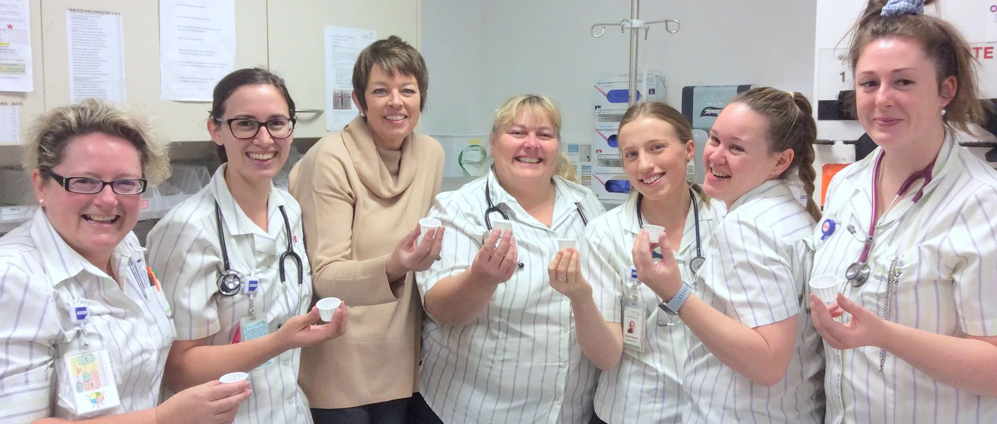 South West Healthcare Team with Haines Pill Cups