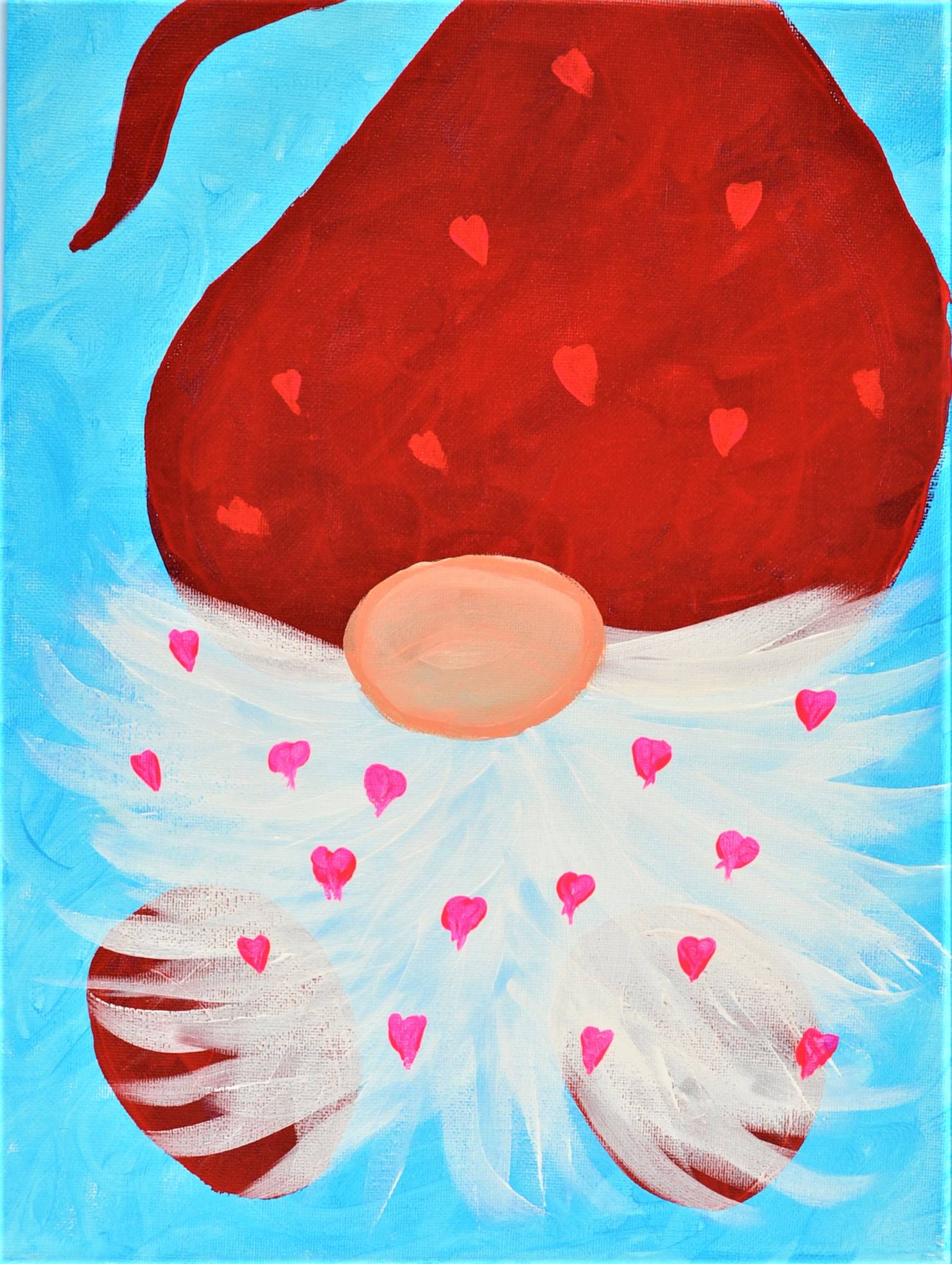 Lovey Dovey Gnome Acrylic | Paint and Sip Kits at Home & Video Lesson ...