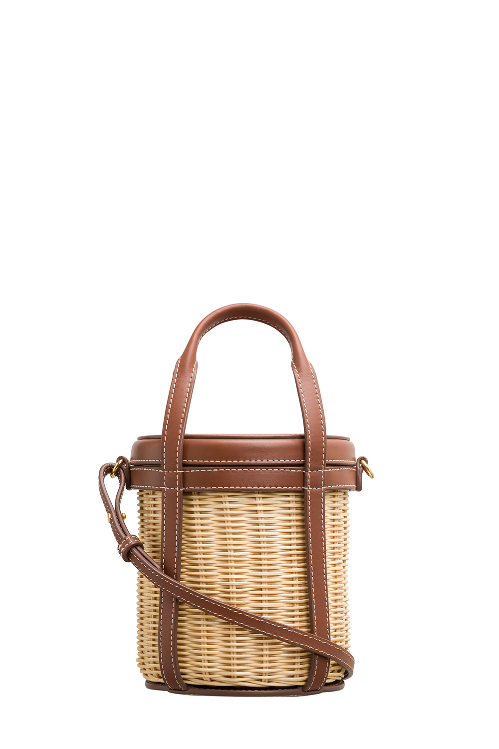 Oroton Ester Straw Drum Bag