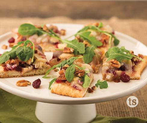 turkey cranberry flatbread pizza