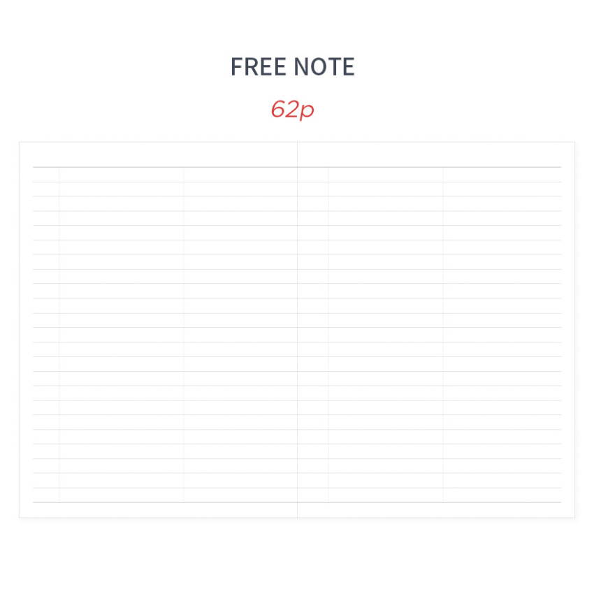 Free note - GMZ 2020 The memo dated weekly diary planner