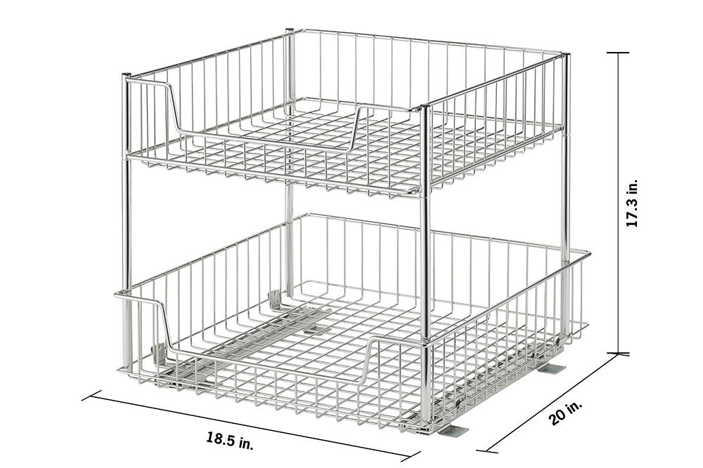 2-tier sliding drawer dimensions
