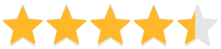 Four and a half yellow stars indicating a rating.