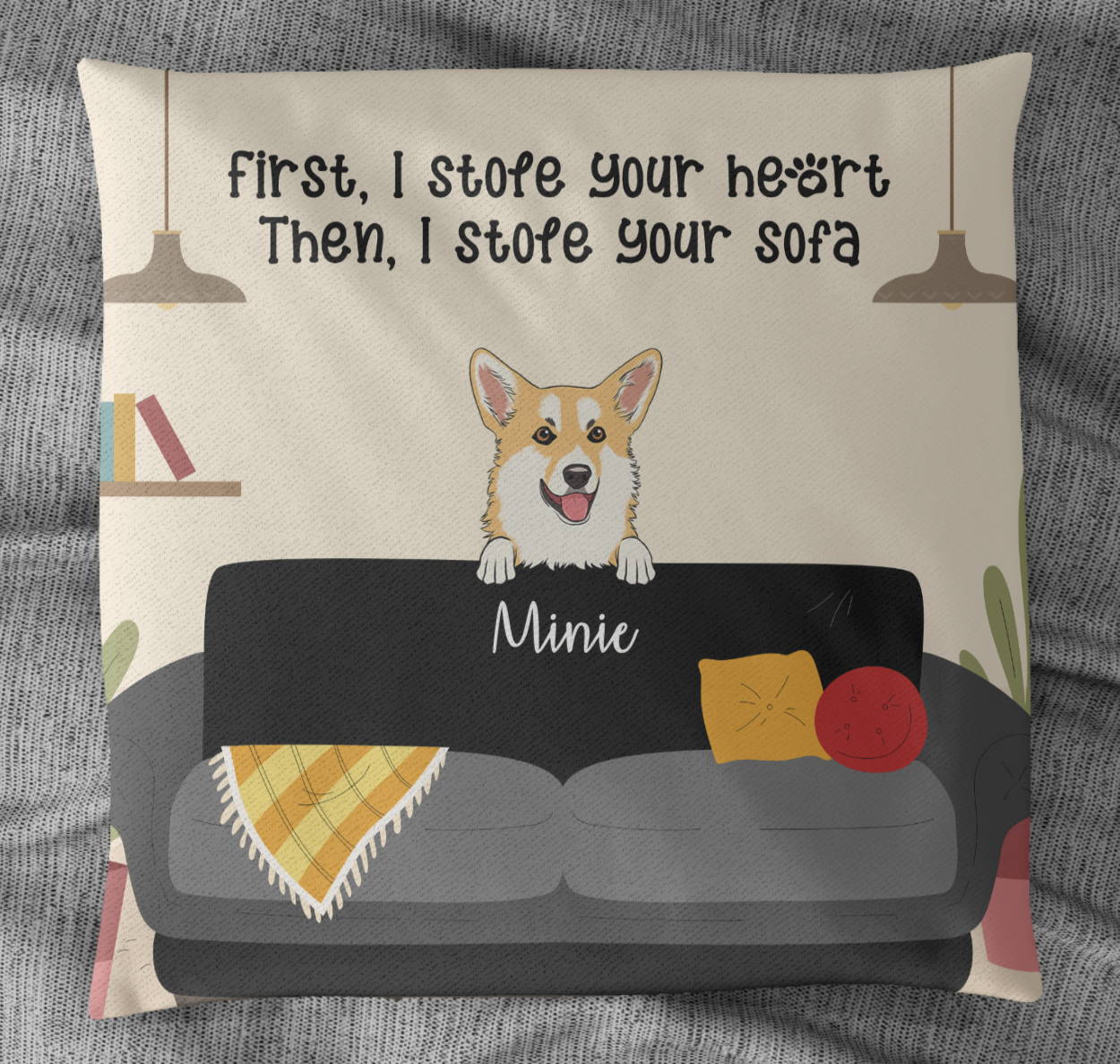 personalized pillow for corgi lovers