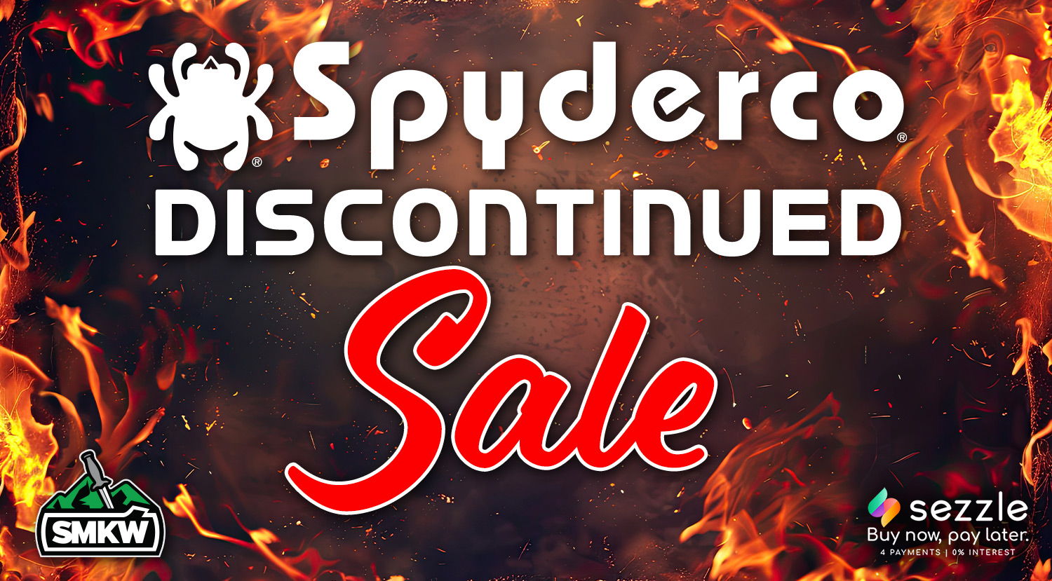 Spyderco Discontinued Sale banner - select Spyderco on sale