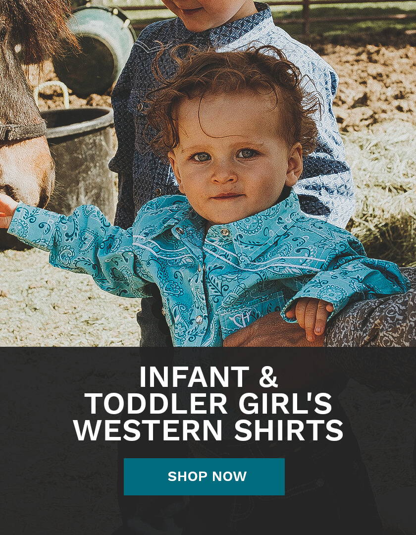 Infant & Toddler Girl's Western Shirts from Cowboy & Cowgirl Hardware