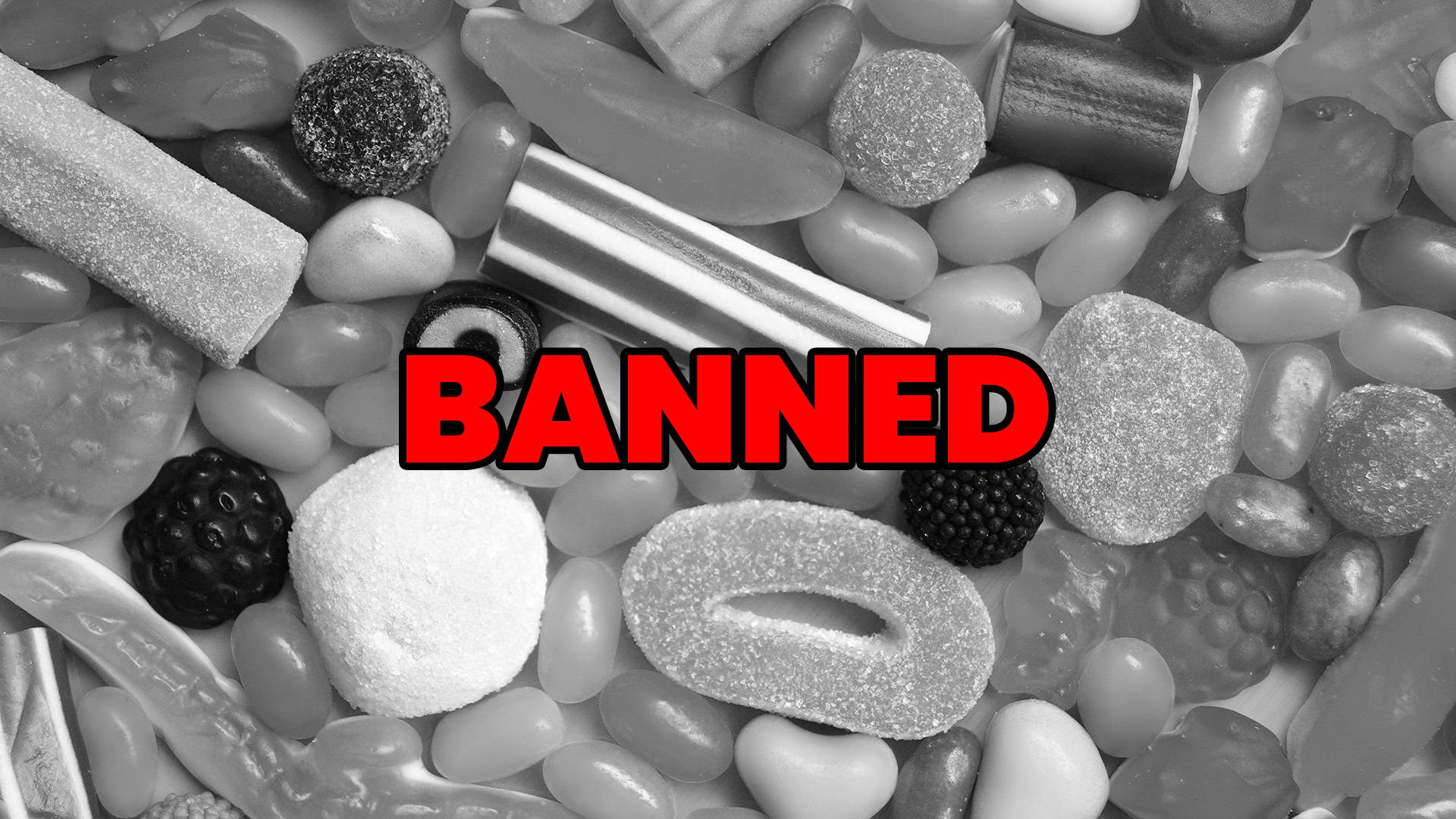 An image showing a ban on sweet flavoured vapes