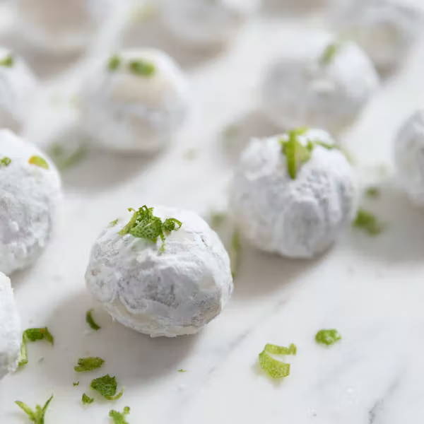 coconut lime snowball cookies