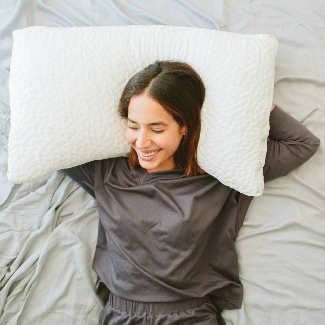 woman laying on easy breather pillow