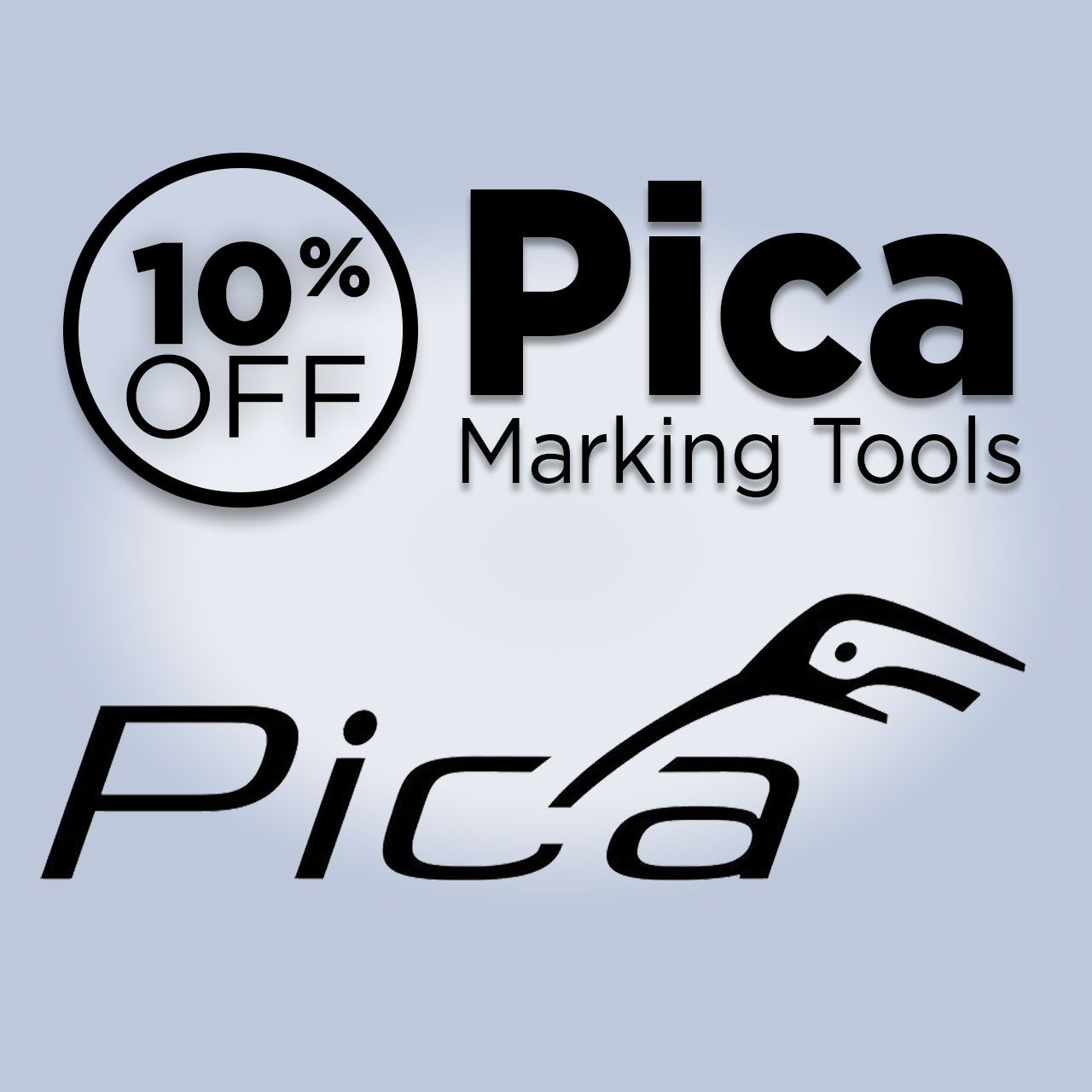 10% off Pica marking tools promotional image.