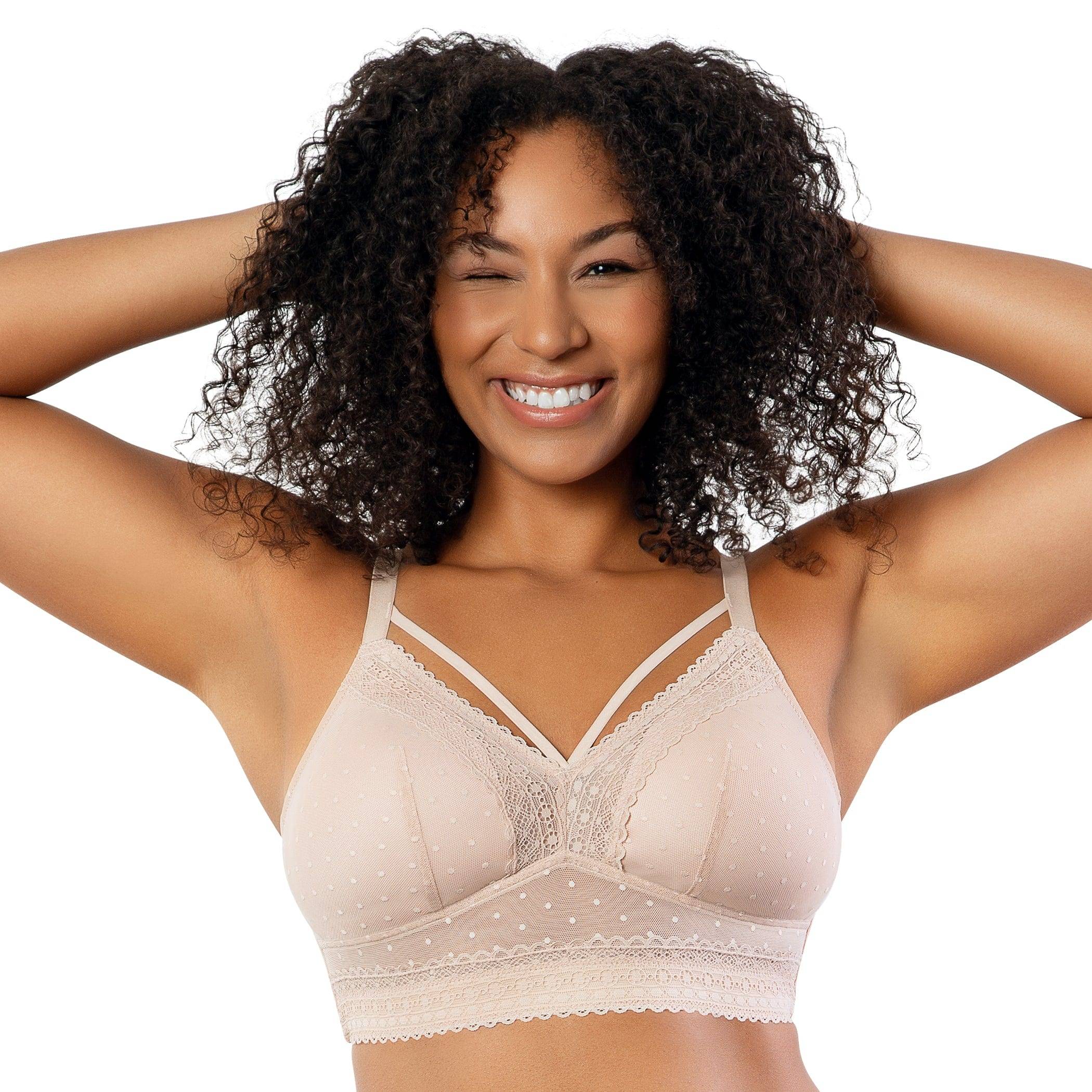 Parfait Mia Dot Wire Free Padded Bra in Cameo Rose