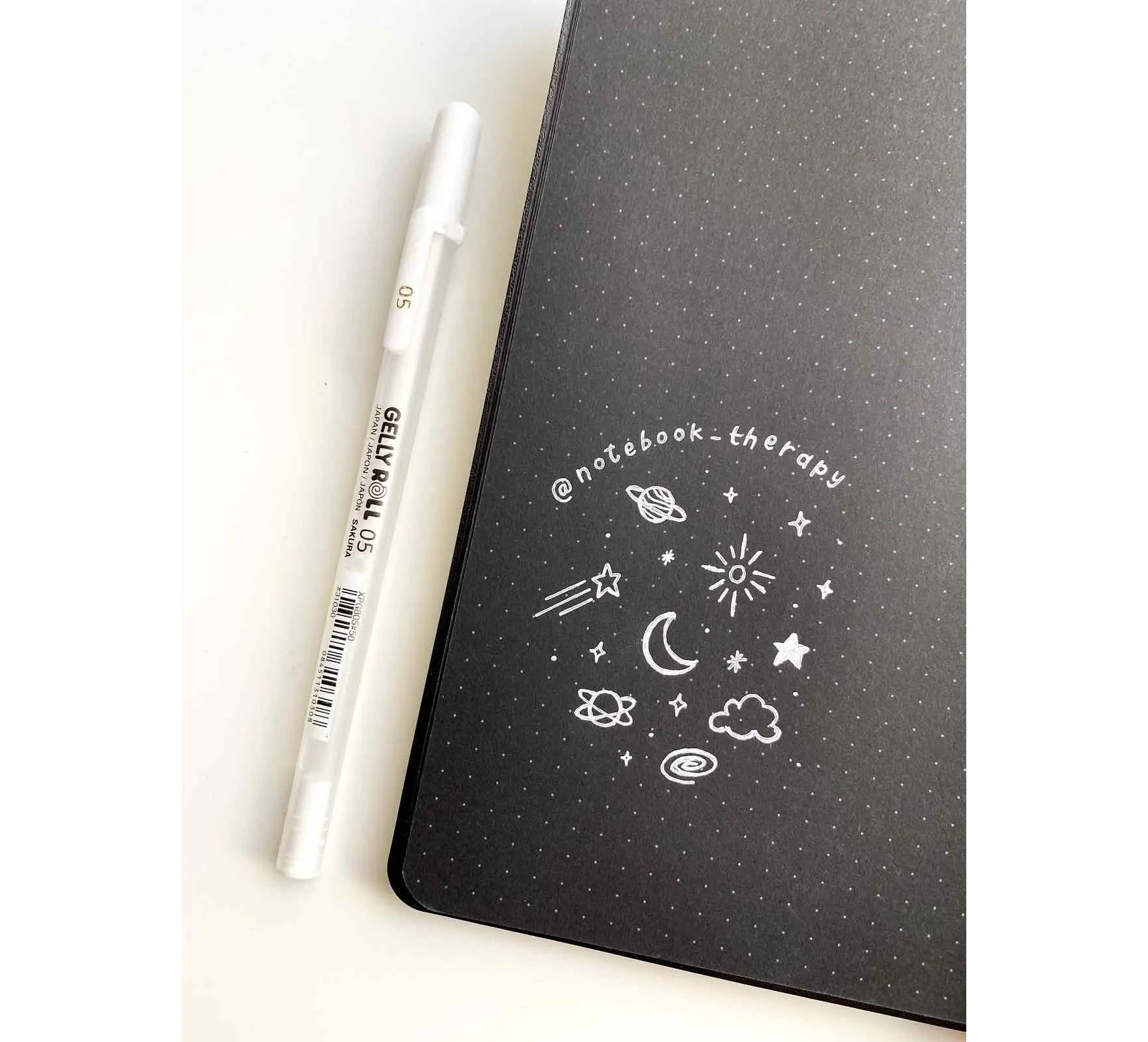 Tsuki 'Midnight Edition' Black Page Bullet Journal Notebook ☾ –  NotebookTherapy