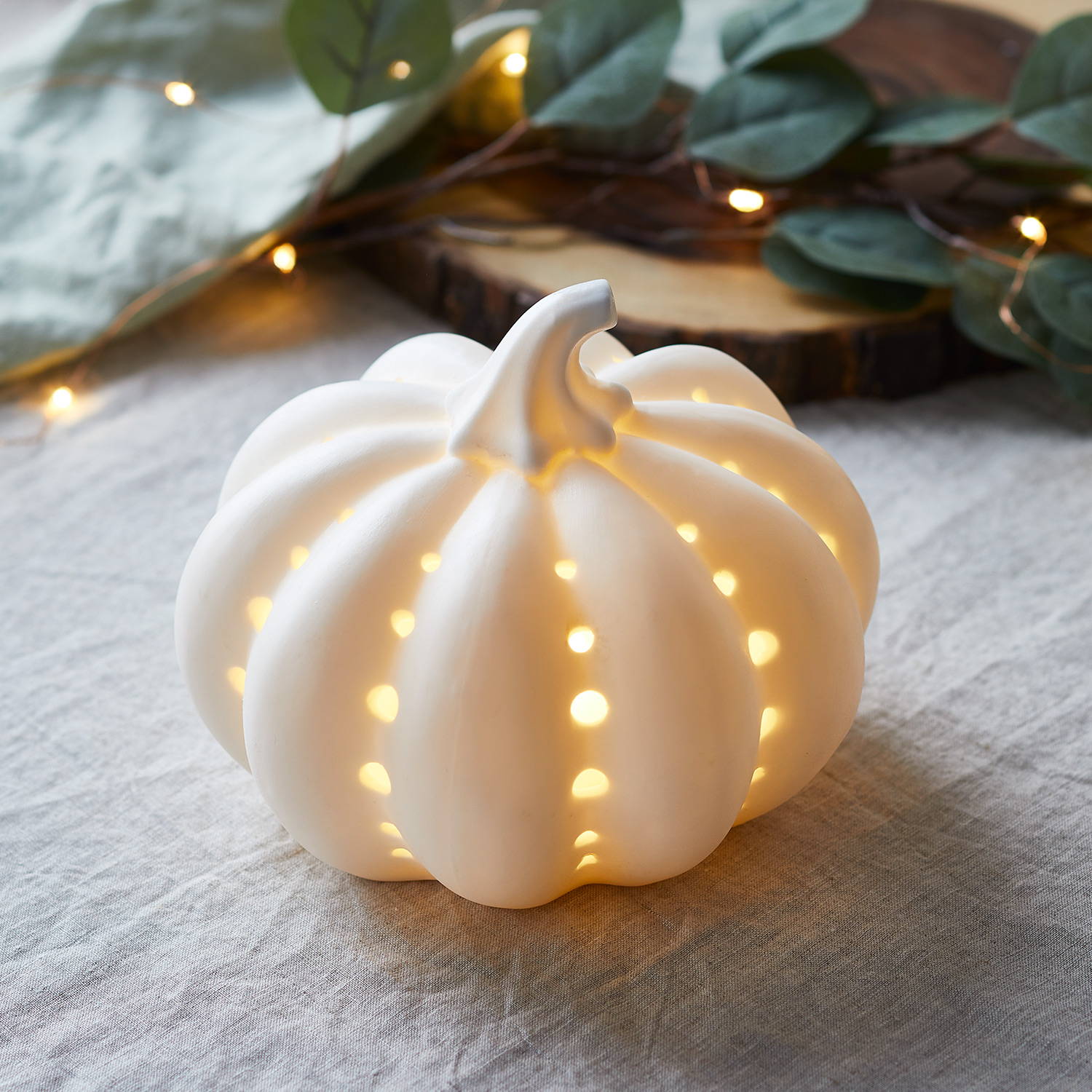Ceramic pumpkin light decoration