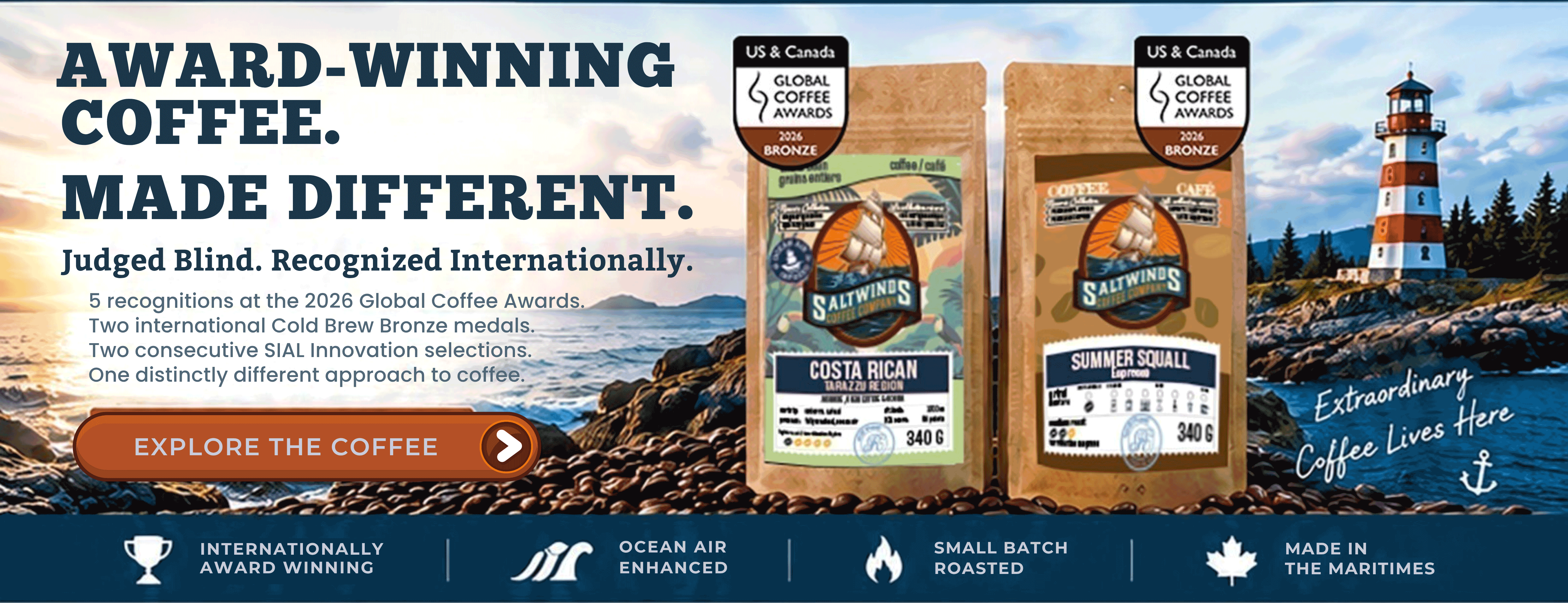 Award Winning Coffee. Made Different.