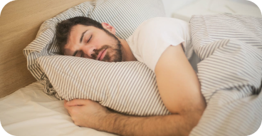 picture of a man sleeping better