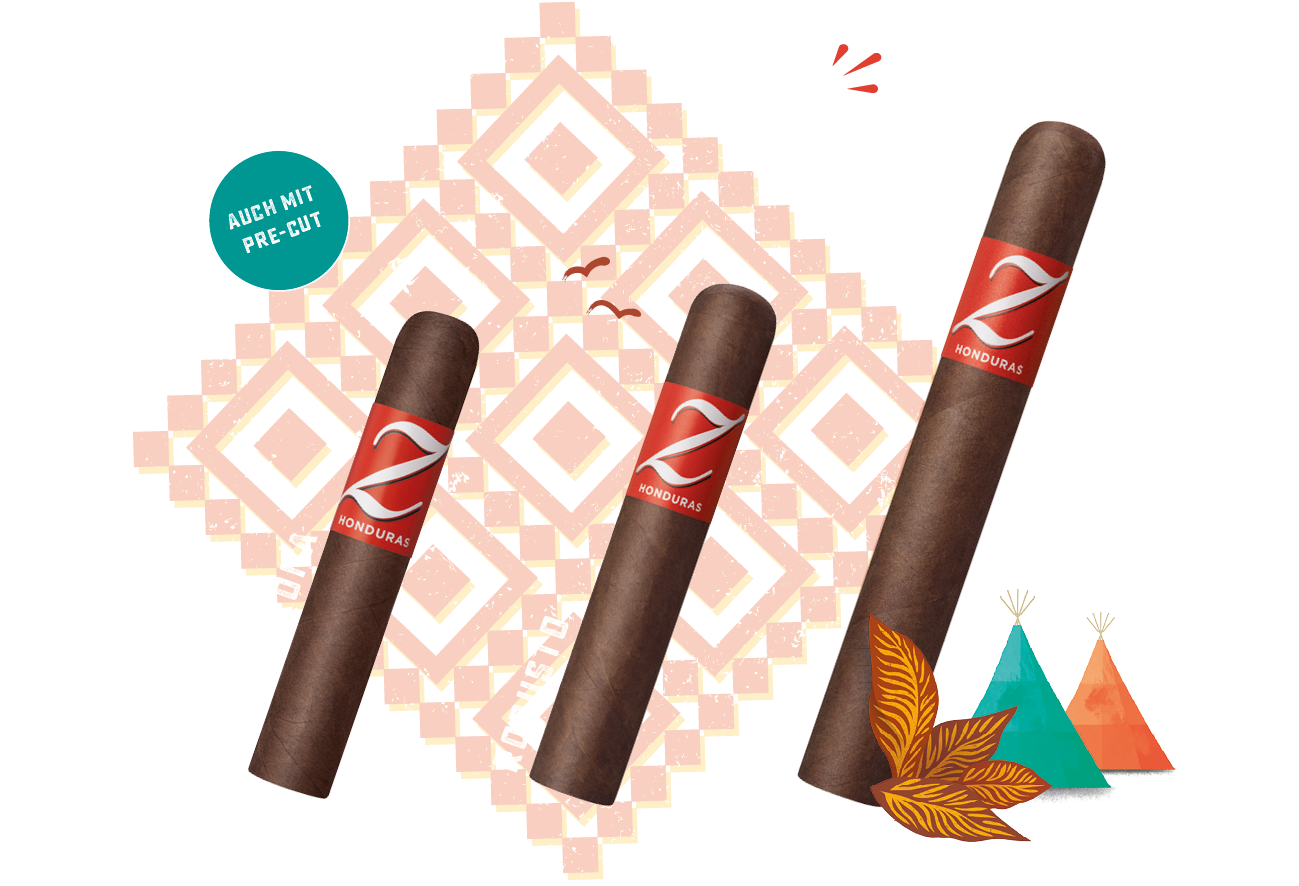 Zino Honduras Zigarre drei Formate: Half Corona, Robusto und Toro