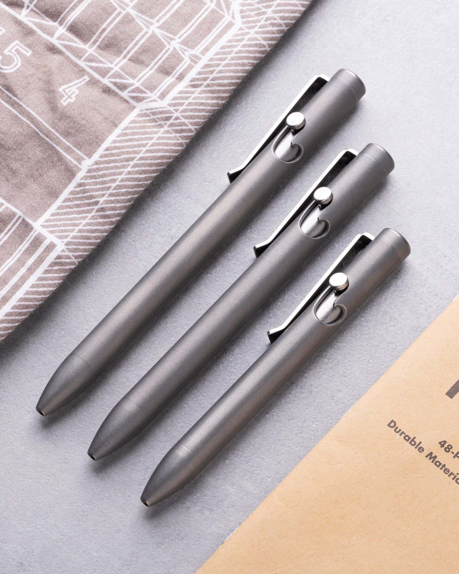 Stonewashed Titanium Bolt Action Pen