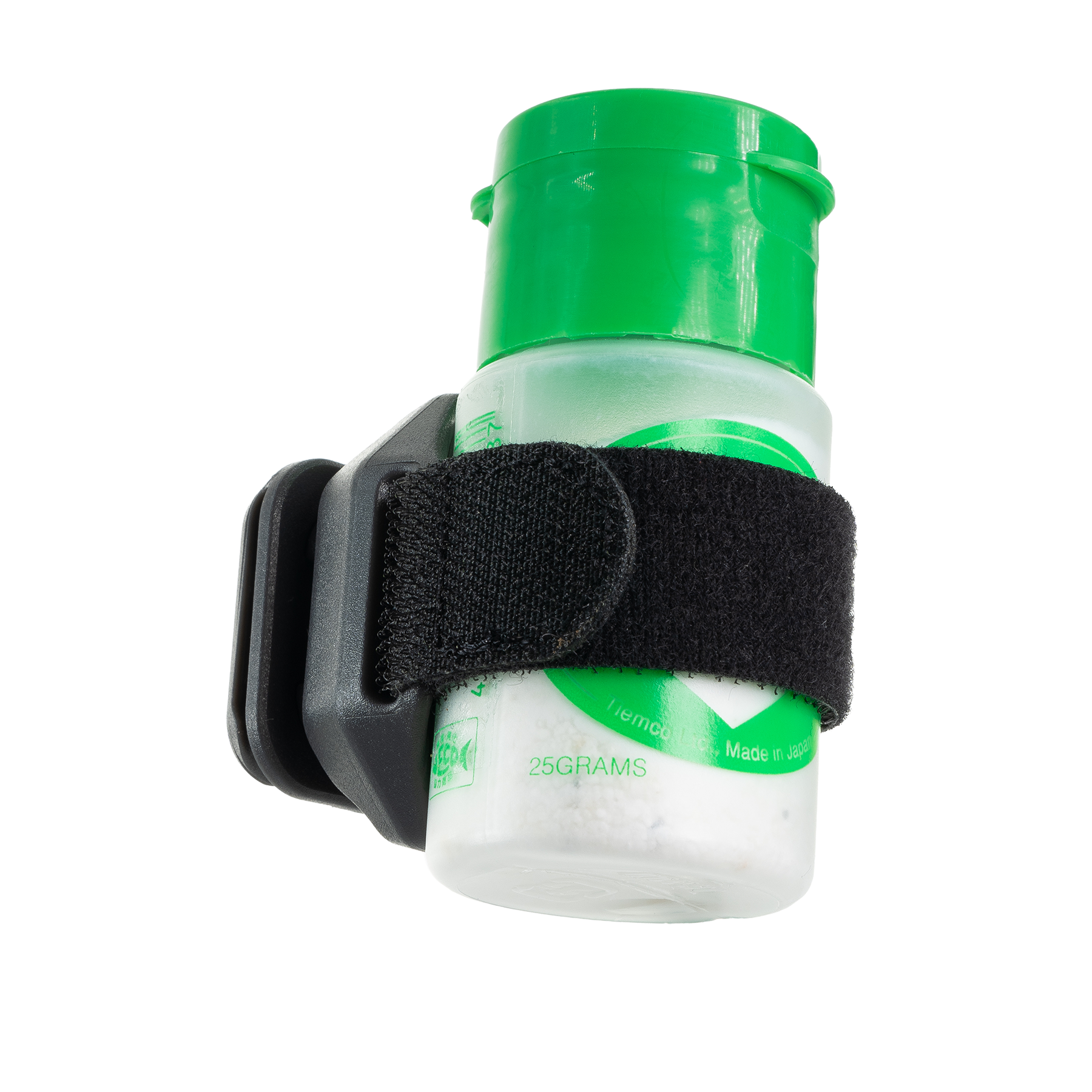 A magnetic universal floatant holder in grey for fishing