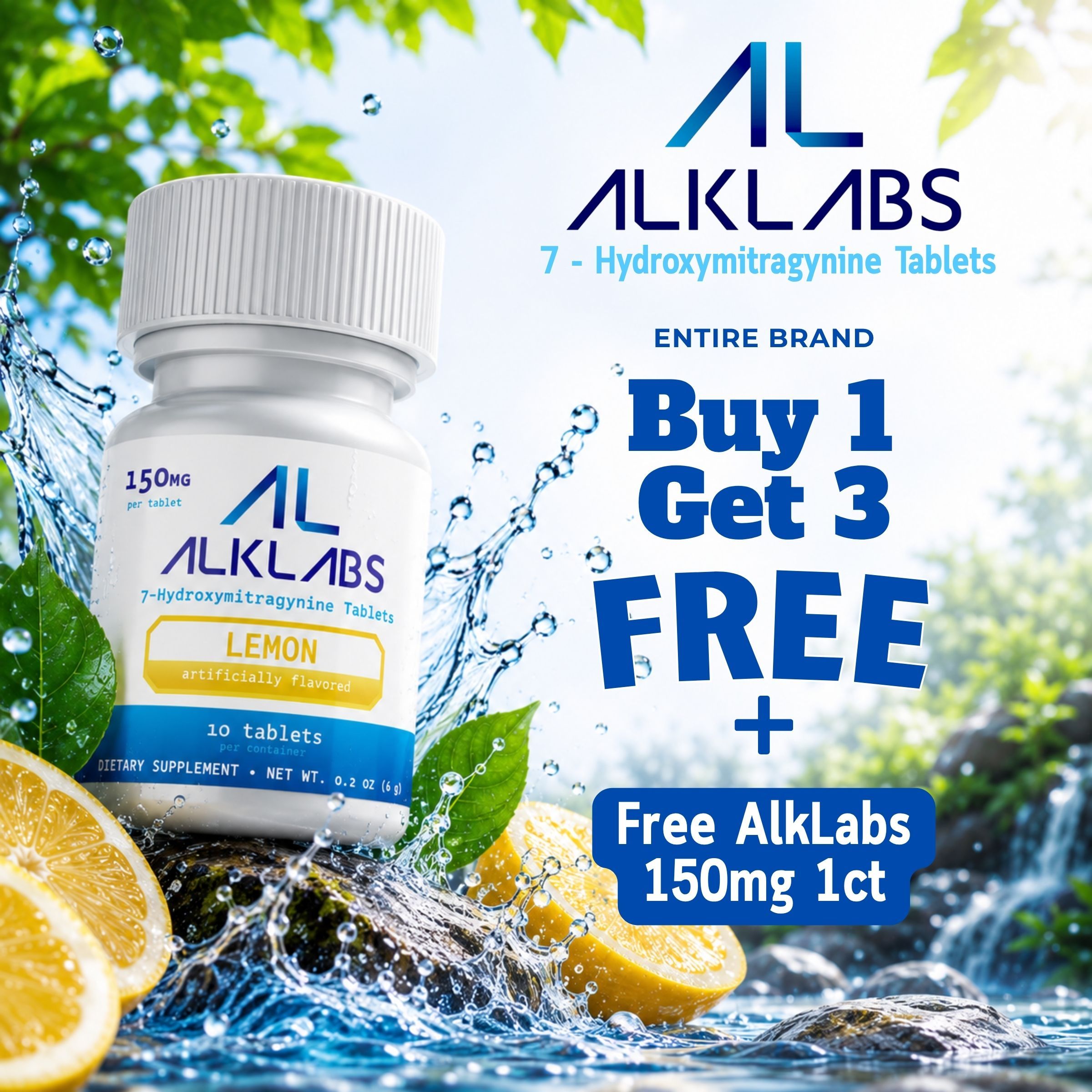 AlkLabs promotional image featuring tablets and a 