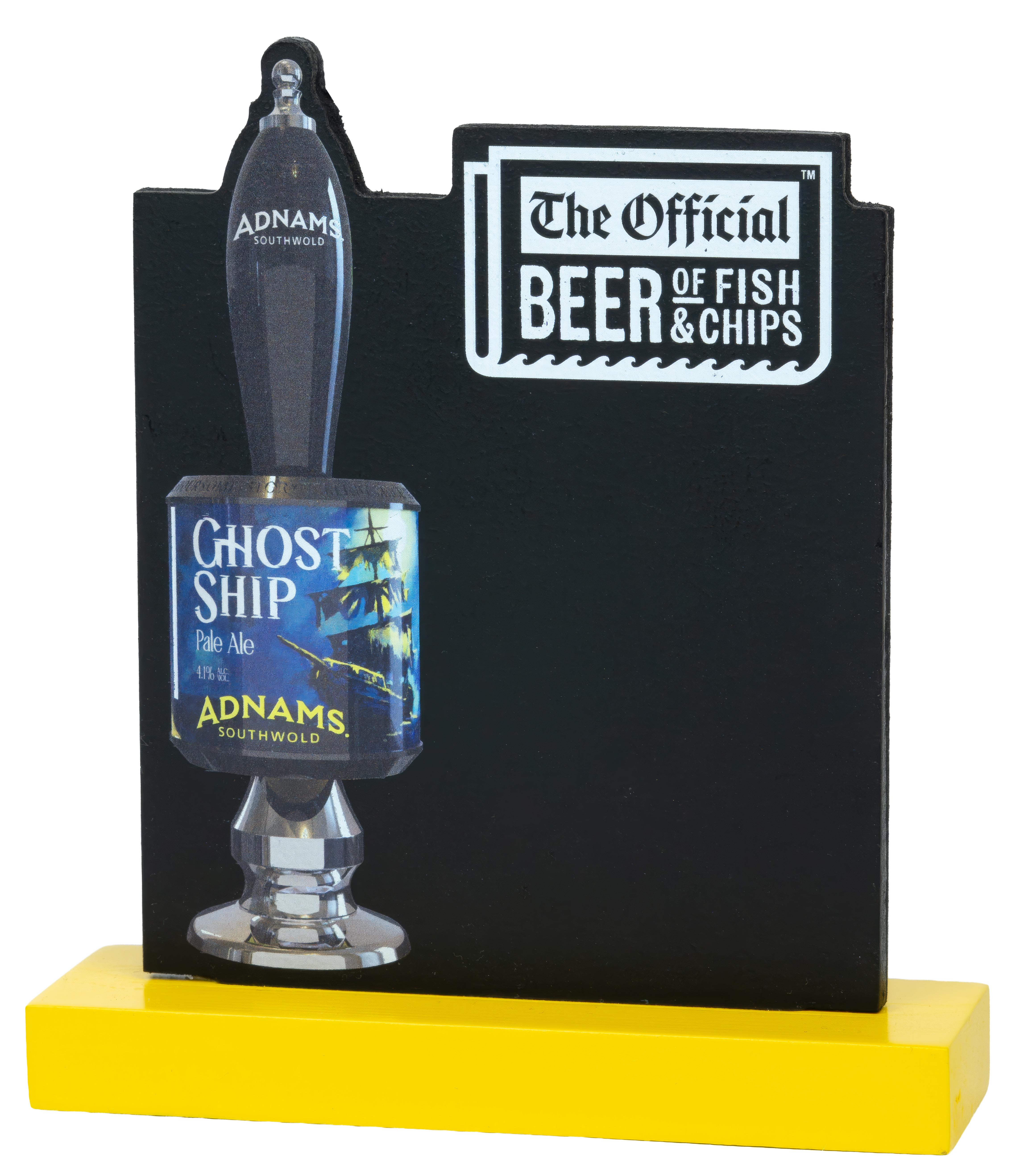 A display for Adnams Ghost Ship beer, labeled 