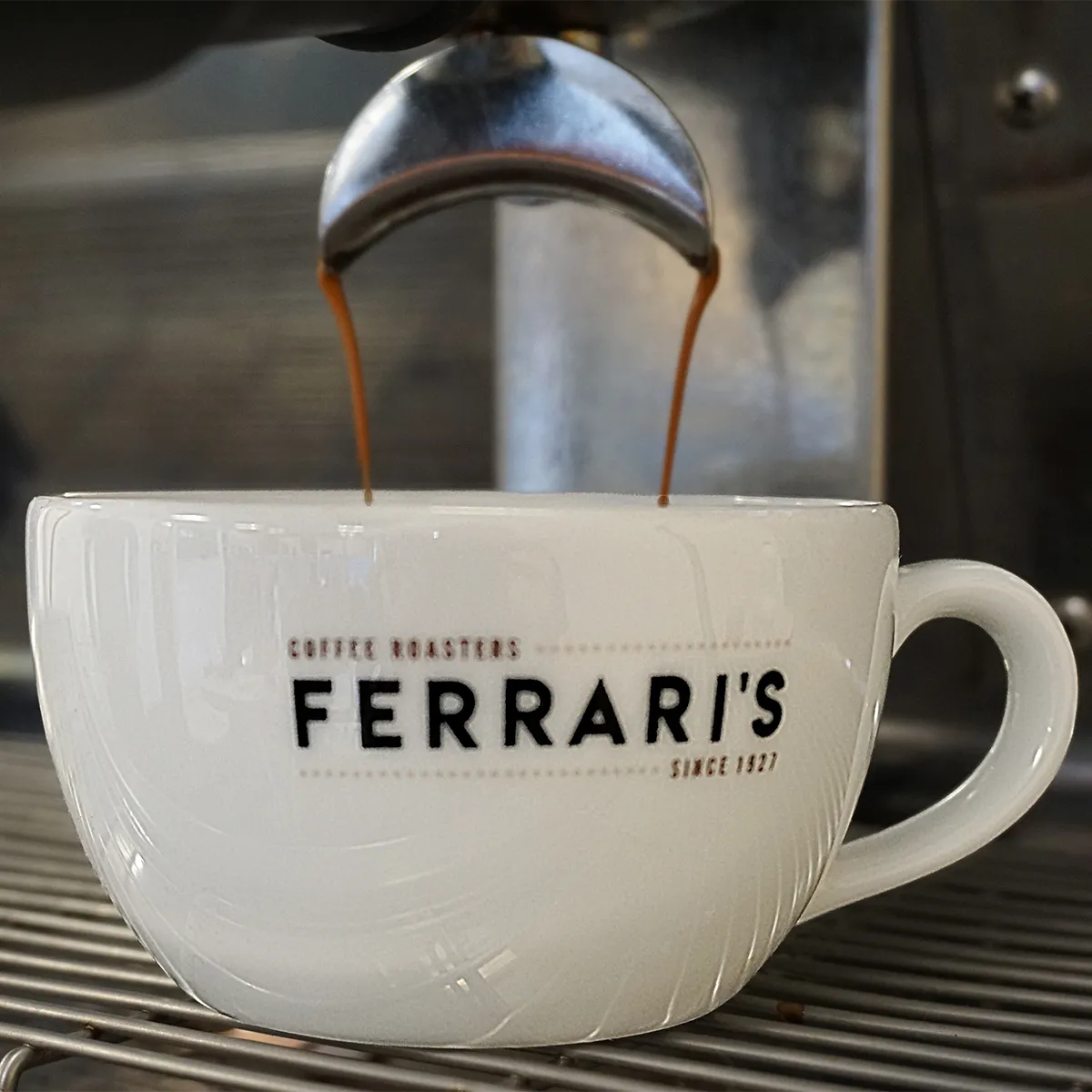 Ferrari's Coffee, White Ceramic Branded Cup, TrustPilot Reviews Section