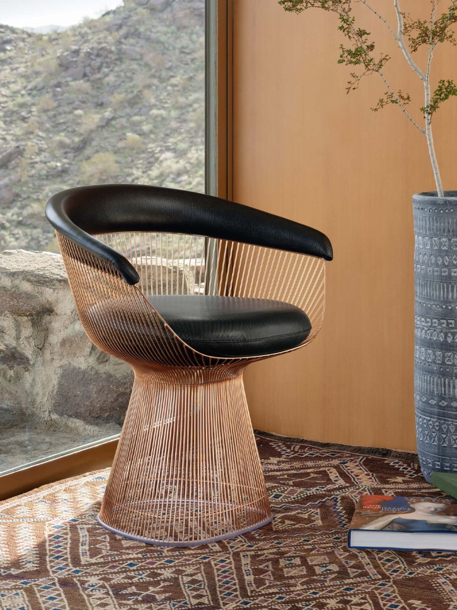 Platner Side Chair by Knoll in modern apartment setting