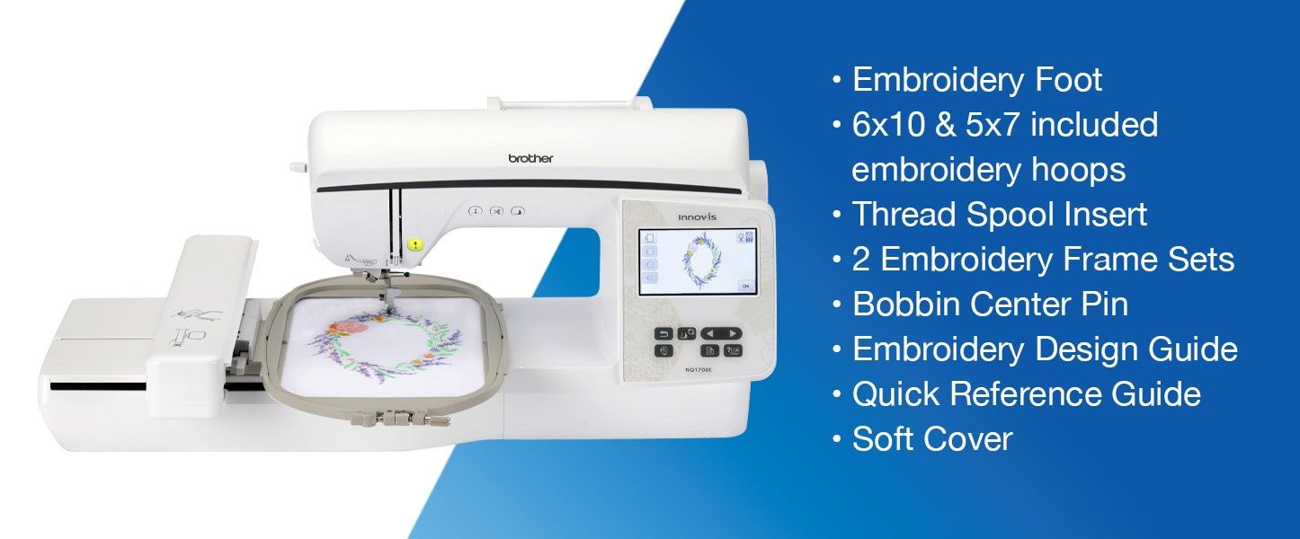 Brother NQ1700E Embroidery Machine Included Accessories