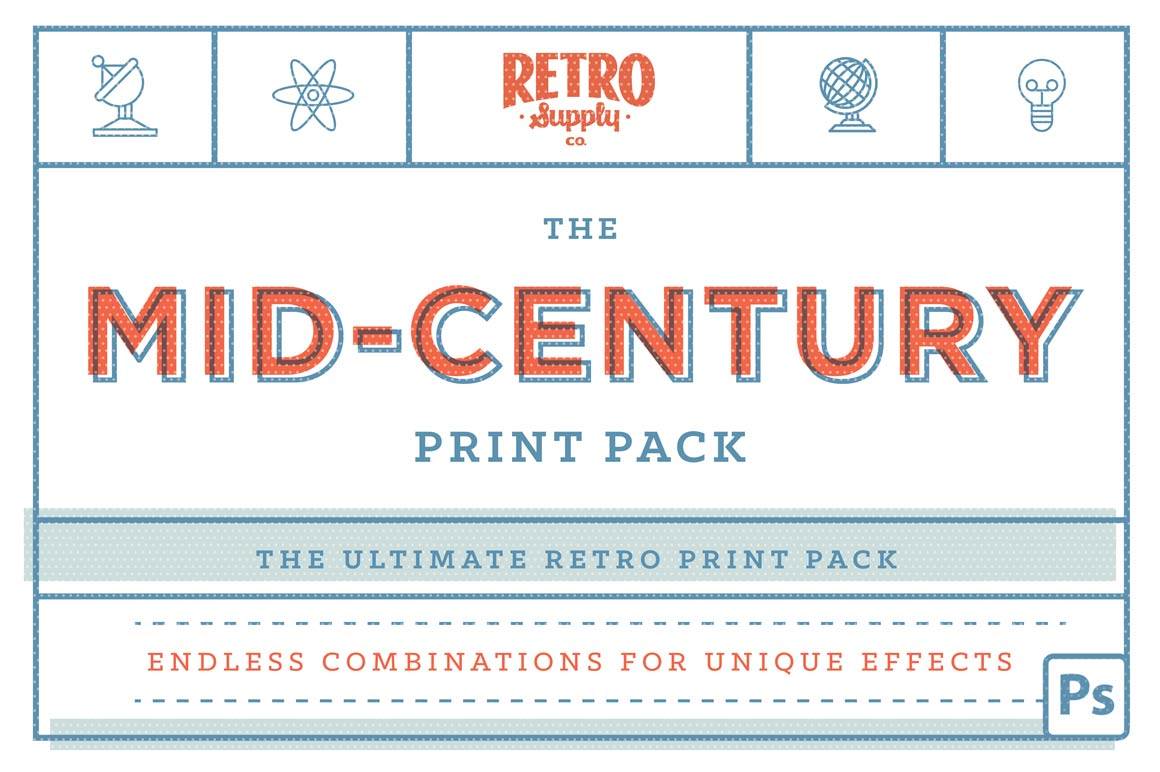 The Mid-Century Print Pack by RetroSupply Co.