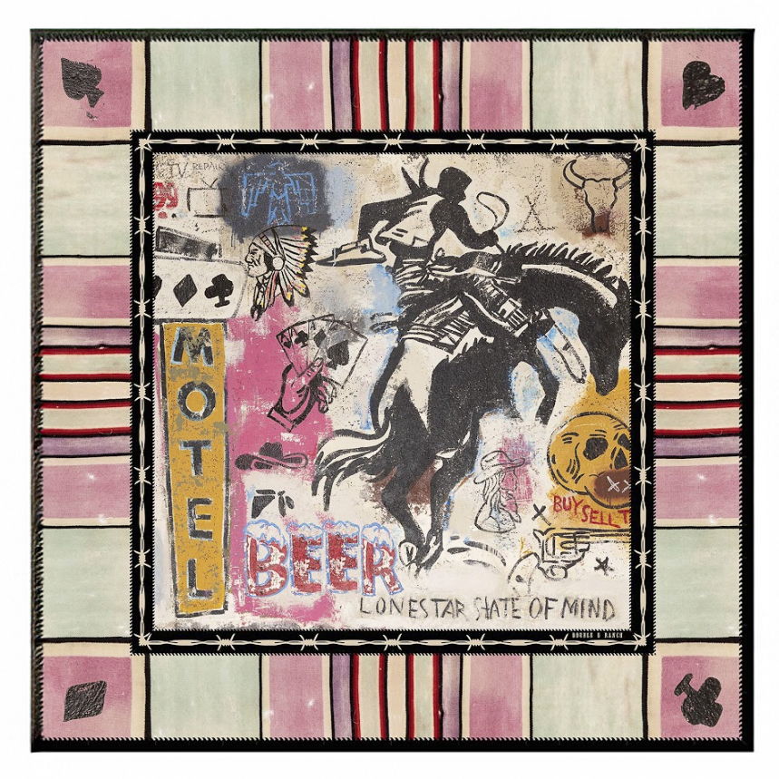 Cowboy Graffiti collection scarf inspired by Ryan Buenning’s piece.