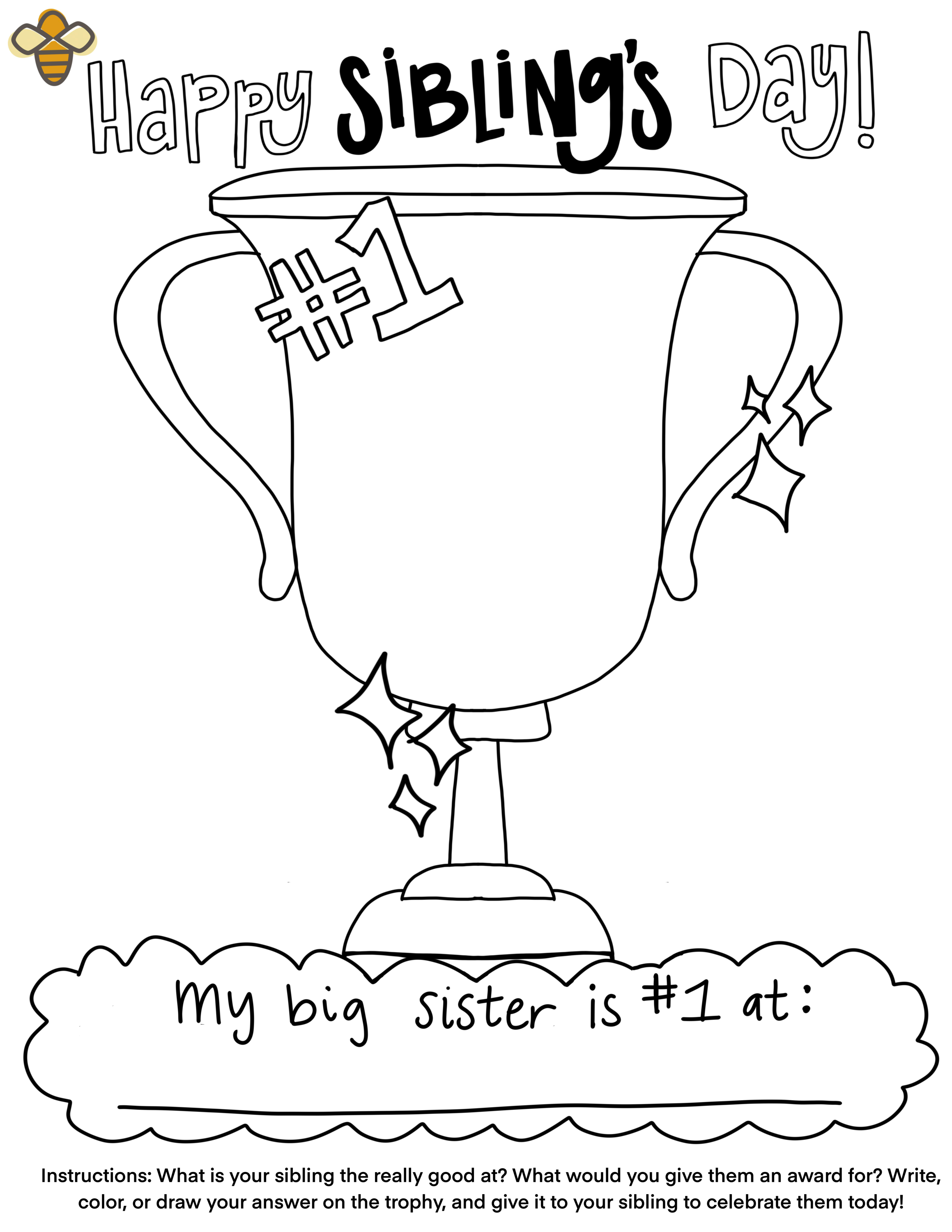 Big Sister/Big Brother Personalized Coloring Activity Book
