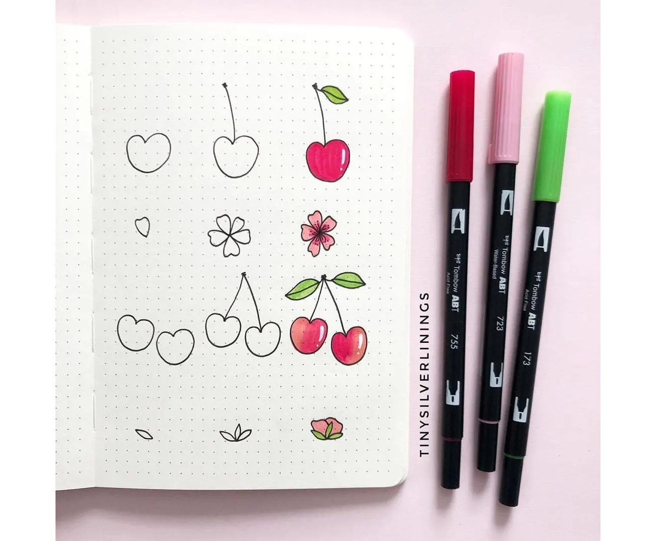 Cherries doodle