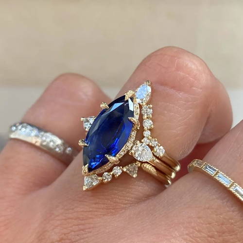 4ct marquise sapphire ring