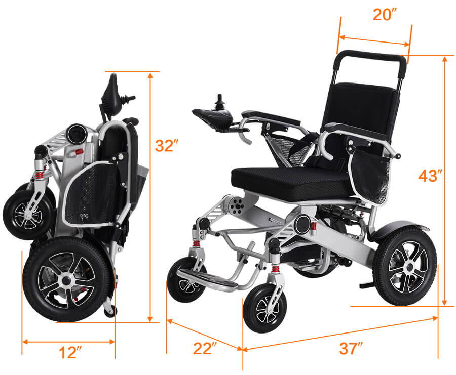 Asjmreye power wheelchairs size