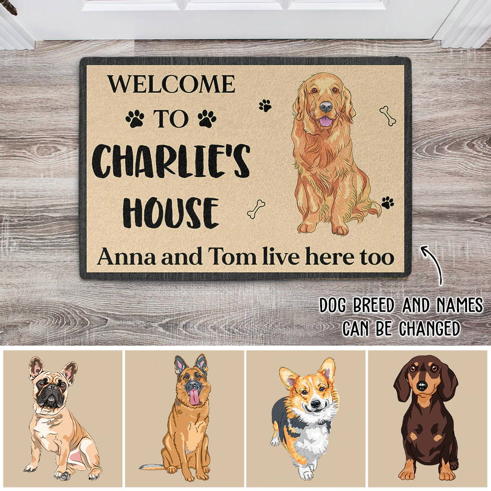 DOG HOUSE - PERSONALIZED CUSTOM DOORMAT