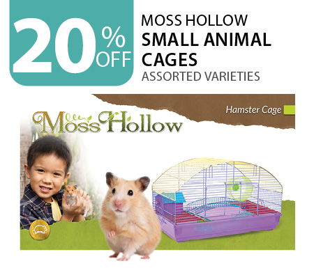 20% off Moss Hollow Small Animal Cages