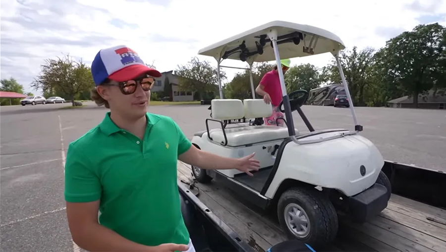 Golf Cart with Conductor's Special 2HB
