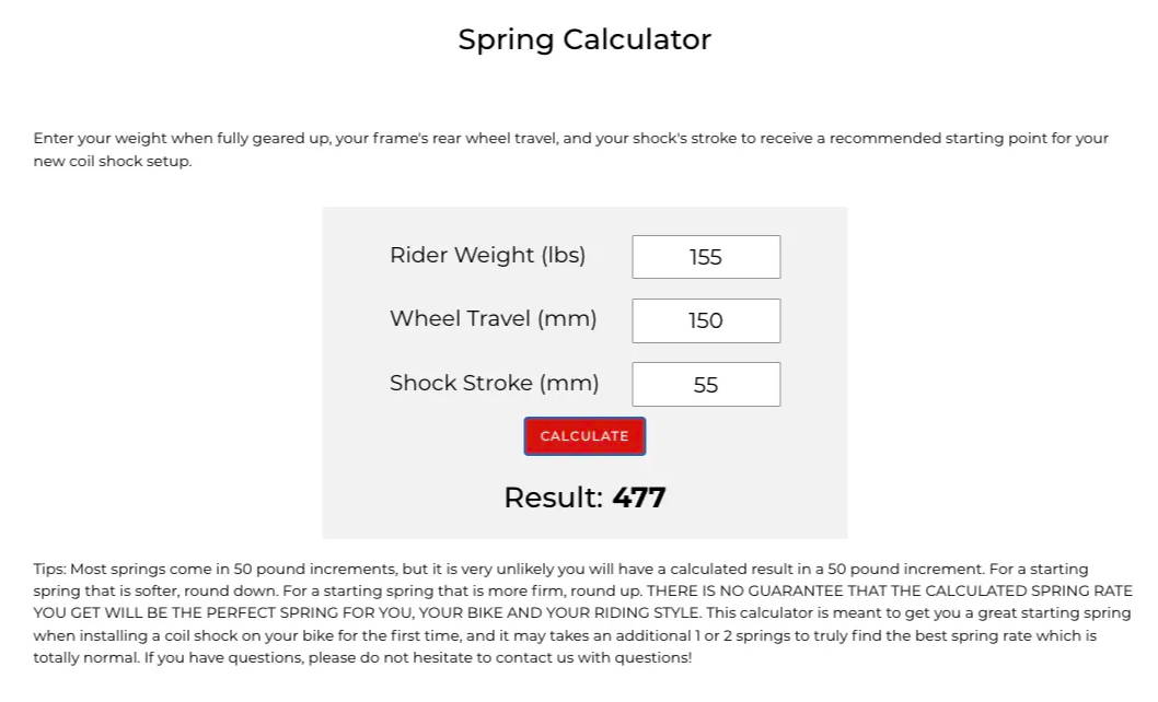the lost co spring calculator