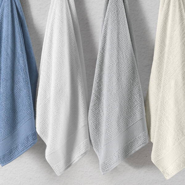 Chic Home Jacquard Turkish Cotton 6 Piece Towel Set Grey