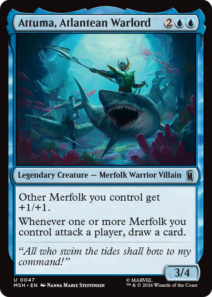 The trading card Attuma Atlantean Warlord.