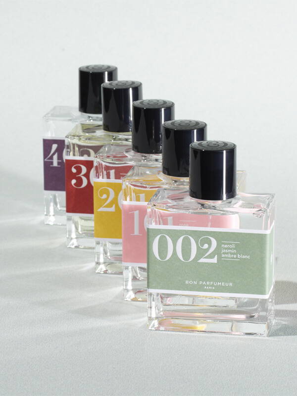 A look book image of multiple Bon Parfumeur fragrances.