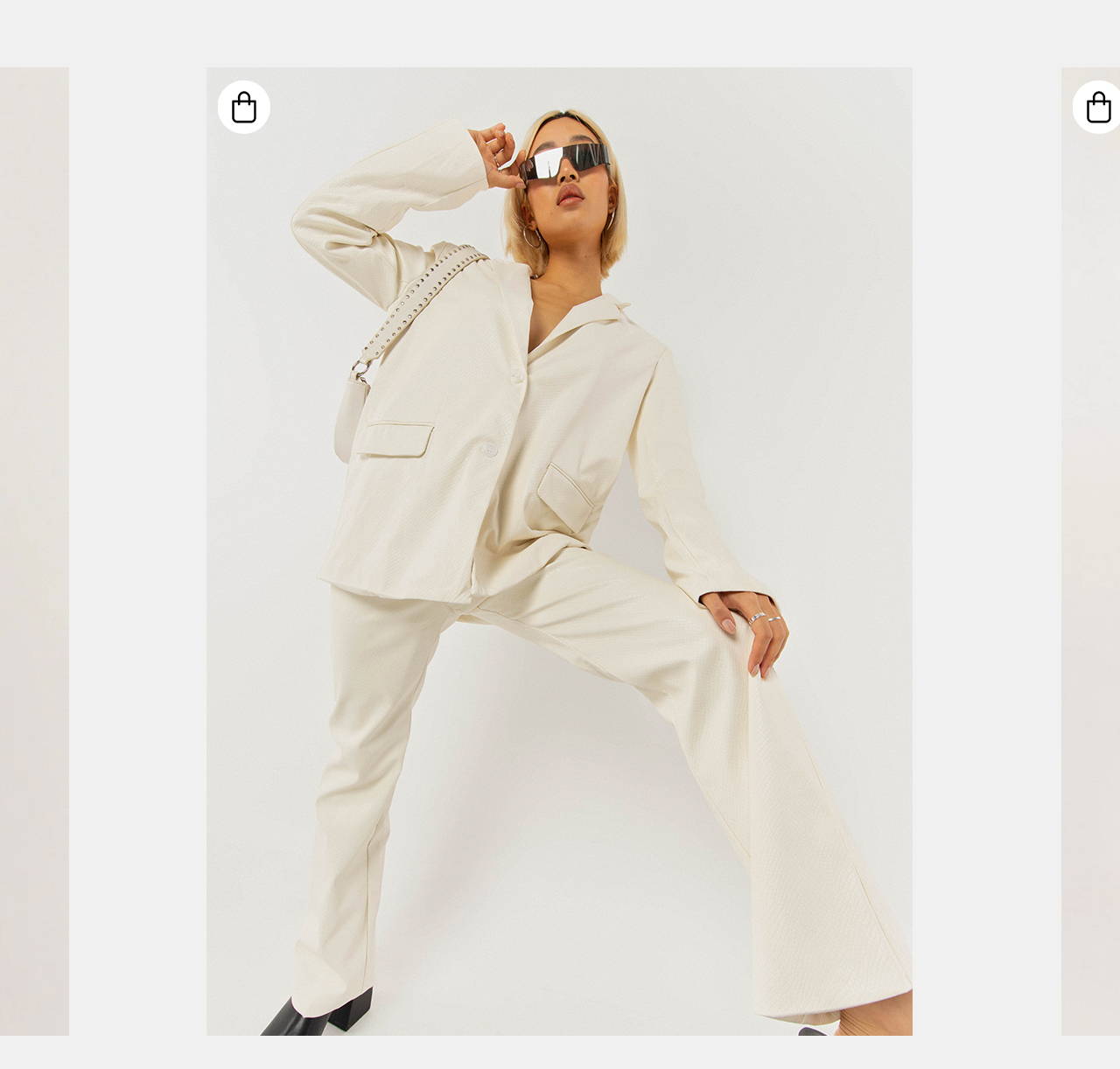 To The Beat Pants - Ivory Snakeskin