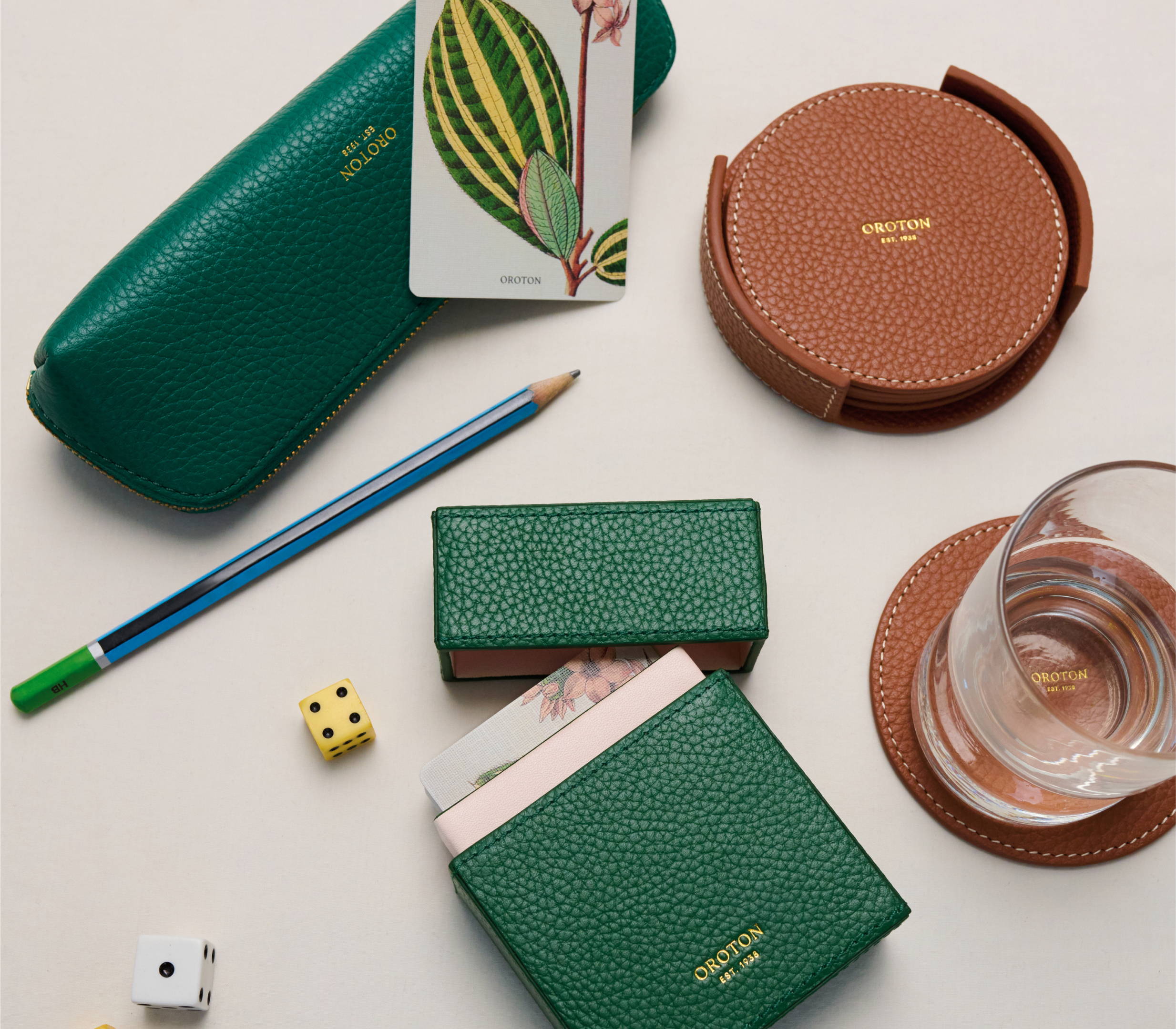 Oroton Travel Wallet, Coaster and Pencil Case
