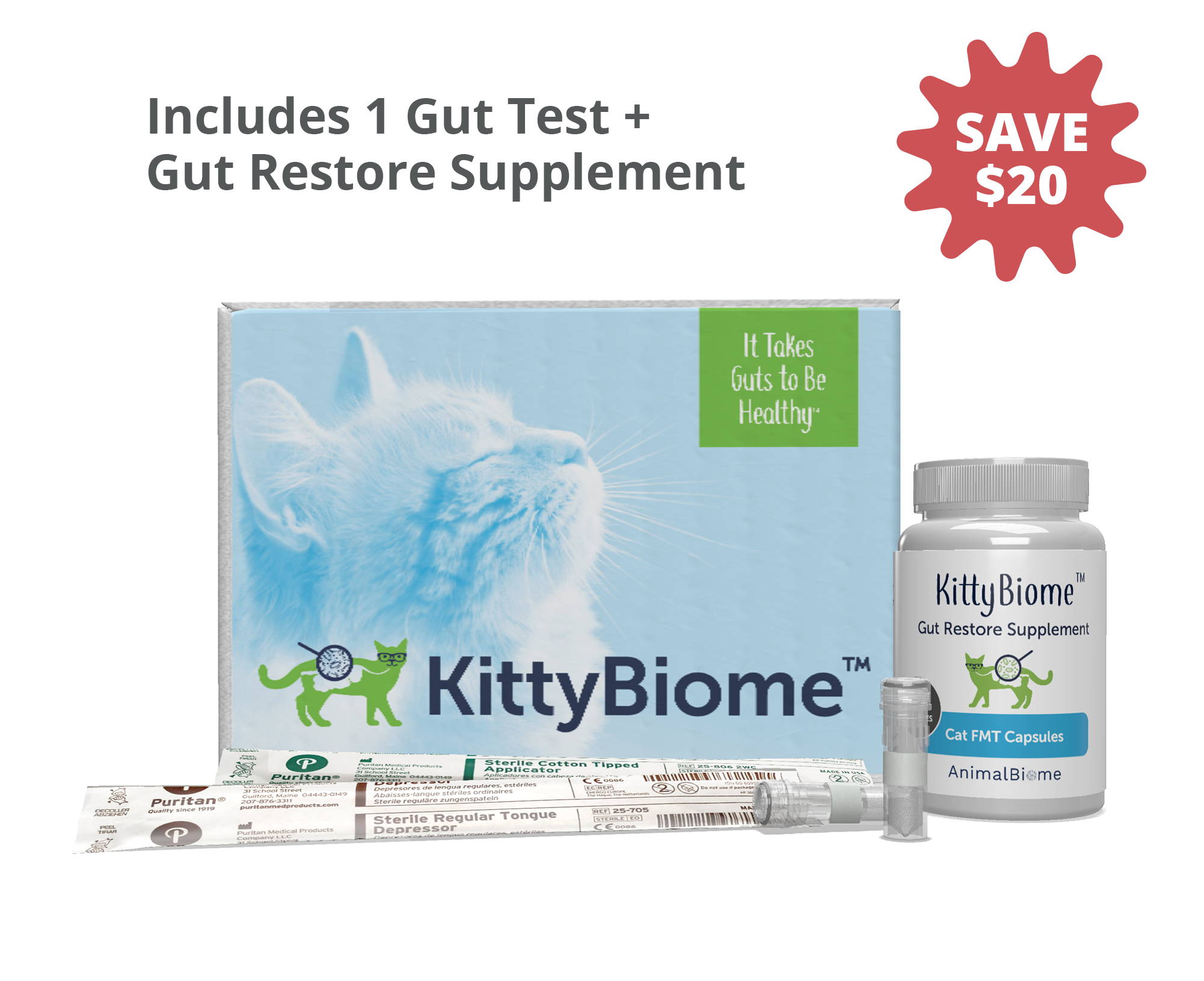 KittyBiome Gut Health Starter Pack for Cats