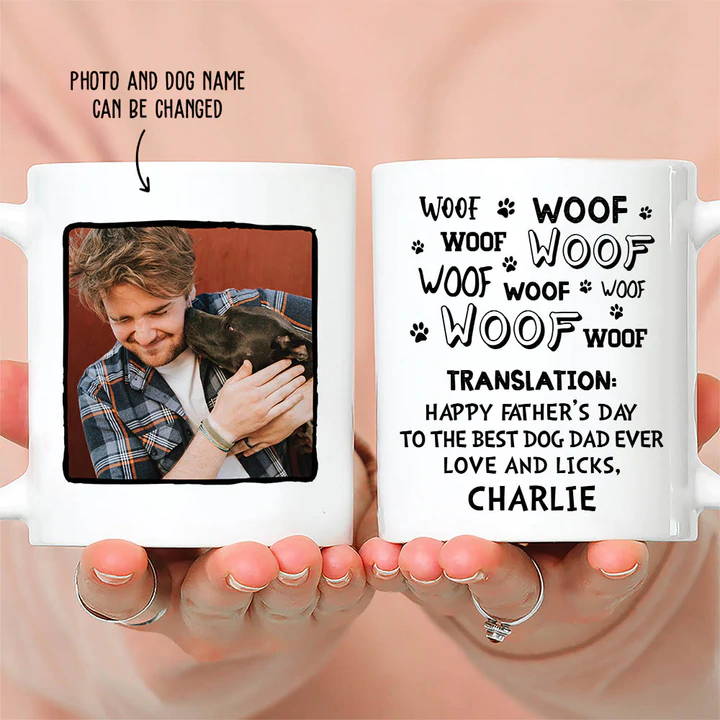 BEST DOG DAD EVER - PERSONALIZED CUSTOM COFFEE MUG