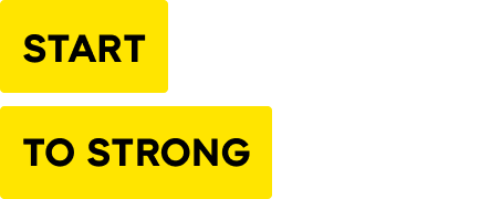 Text promoting a strong start, featuring bold yellow and black design.