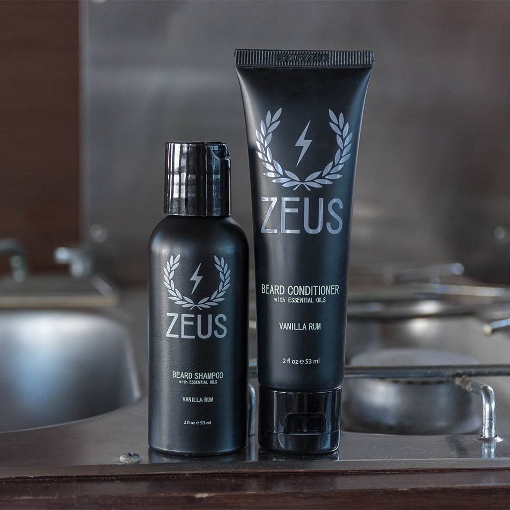 Zeus Beard Shampoo and Conditioner Sample Set