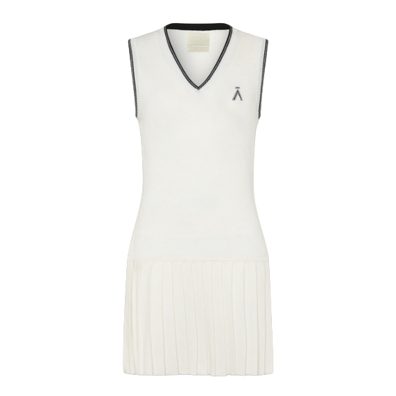 Women's Knitted Tennis Dress - Ecru